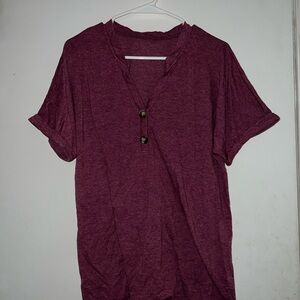 Amazon Men's Maroon Button Down Shirt